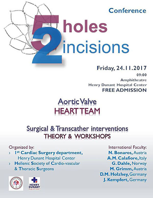 5 Holes, 2 Incisions : AORTIC VALVE HEART TEAM